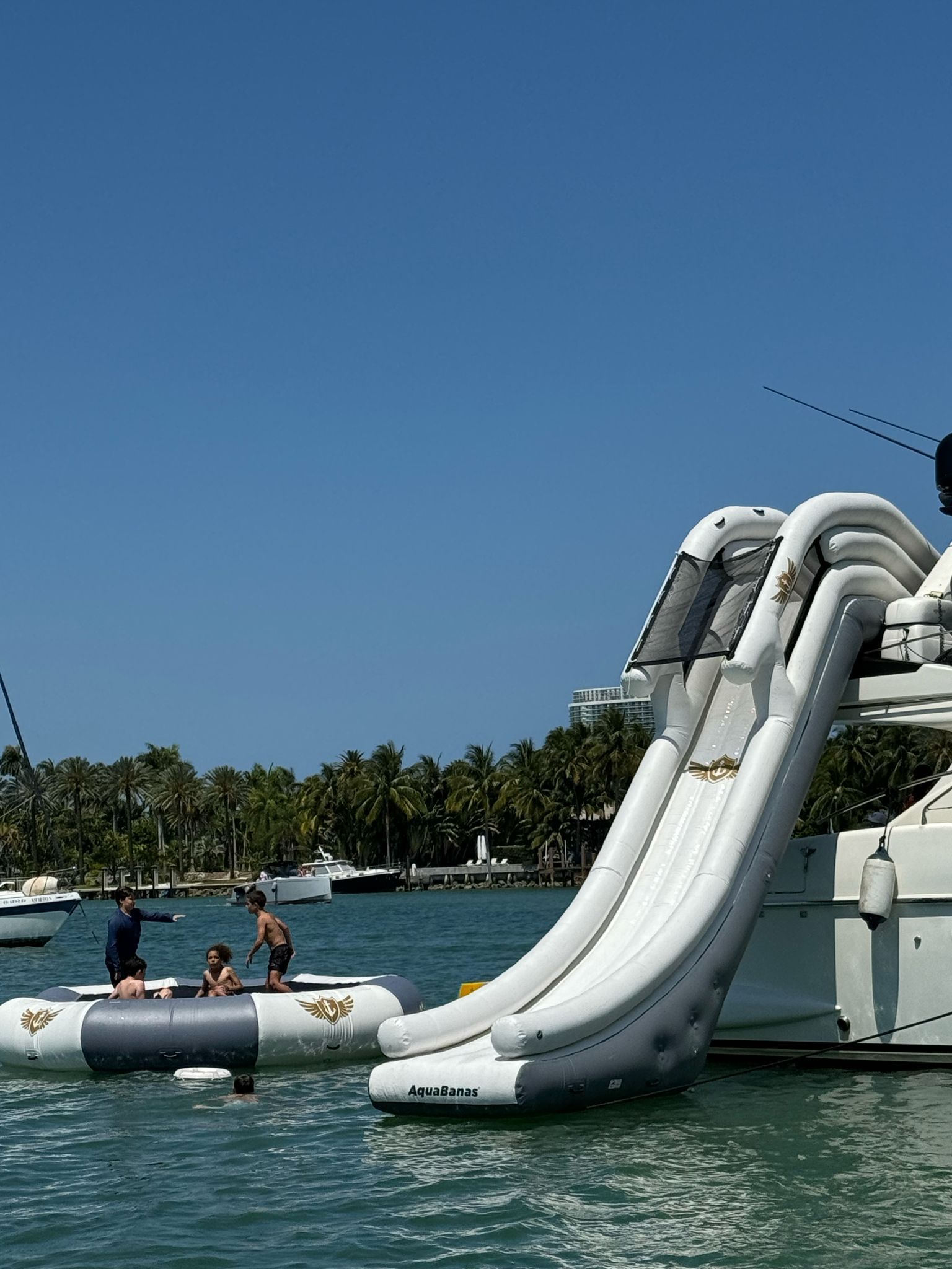 Azimut L'chaim yacht rental Miami — guest celebration photo