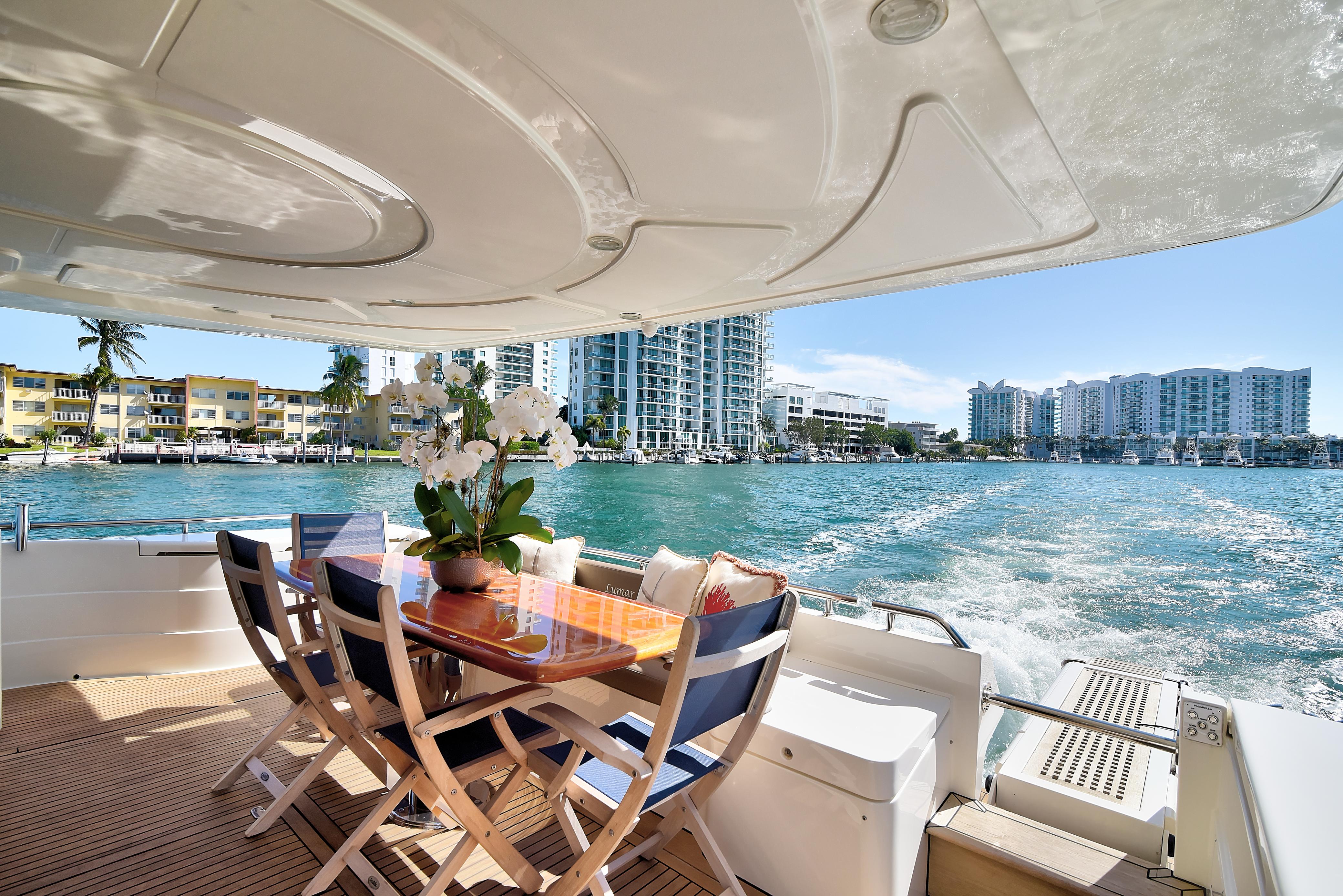 Ferretti 75-foot luxury yacht charter Miami