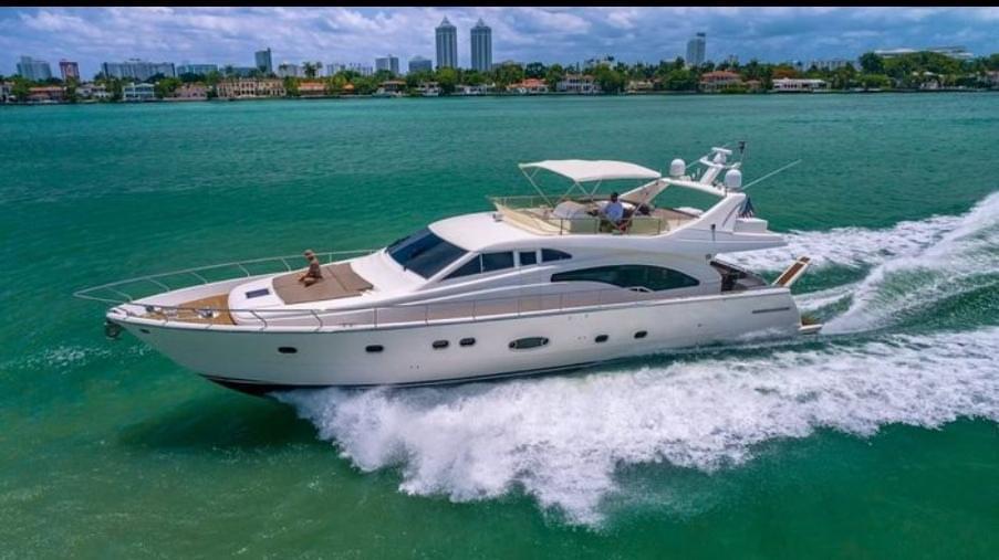 Ferretti 75 yacht for client entertainment charters in Miami